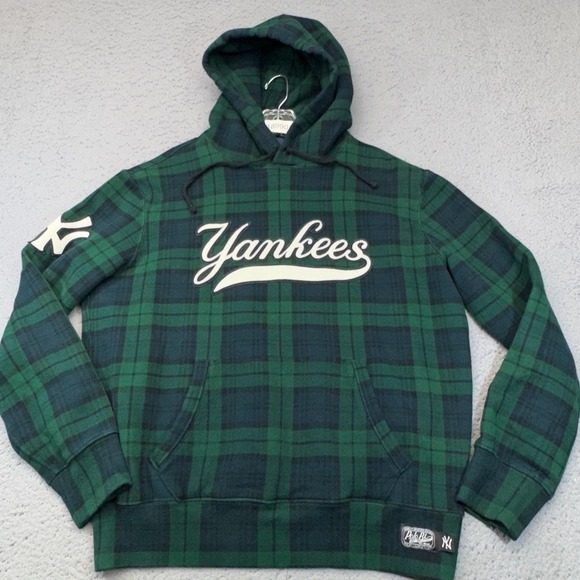 Polo Ralph Lauren Other - Polo Ralph Lauren Yankees Hoodie Mens Medium Green Plaid New York MLB Blackwatch